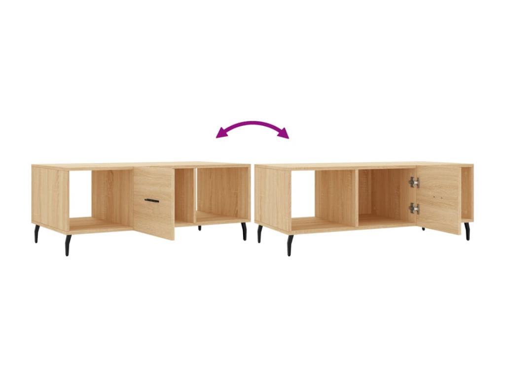 Decohaute oak coffee table 102x50x40 engineered wood FPBN98887