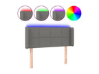 Dark Grey LED Headboard 93x16x78-88 Fabric KXMR05386