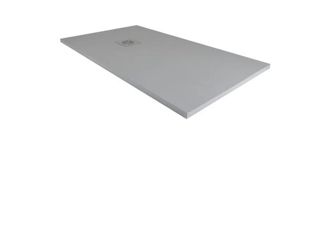 Shower tray 100x115 cm Decohaute line Extra Thin Dark Grey Ral 7005 in Synthetic Resin and Marble Powder With Free Drain CGAW34780