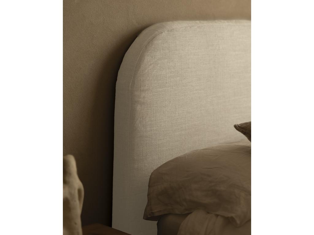 Removable white linen headboard cover 180x110cm - Decohaute ZDZO19961