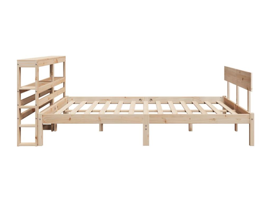 Bed frame without mattress 120x200 cm solid pine wood SEIG21896