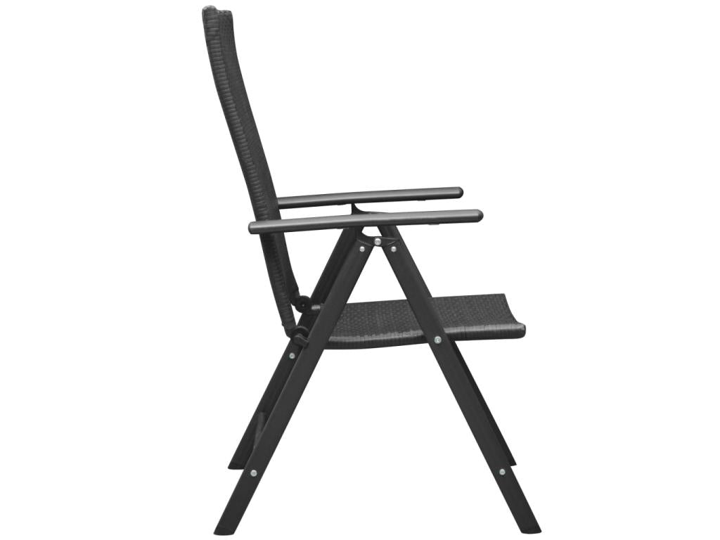 5-piece garden dining set, black, 57 LZJH60253