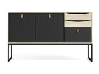Decohaute Buffet, Living Room Buffet, Kitchen Pantry, 147x40 h87 cm, Black and Oak, XIFQ26135