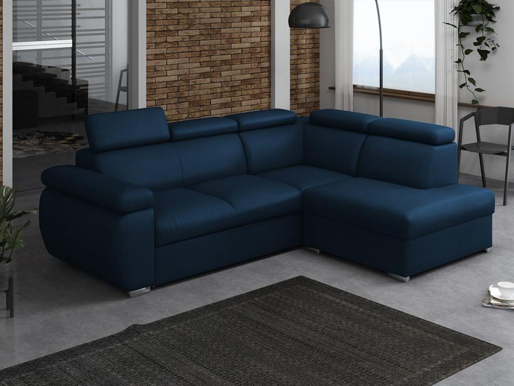 Decohaute 161 Blue Corner Sofa with Sleeping Function and Bed Box, 260x200x85cm GCTS87029
