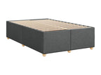 Decohaute bed base with dark grey mattress 120x190cm fabric WQVC72294