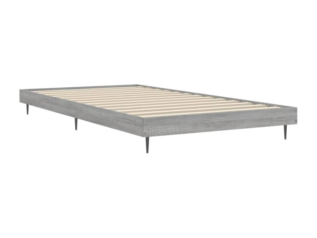 Chezlova grey bed frame 90x200 cm engineered wood ZQSP60530