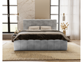 Decohaute Upholstered Bed 140x200 Decohaute - Bed with Slatted Base and Storage Headboard - Double Bed in Light Grey Velvet Decohaute Velvet 2218 ALQS66139