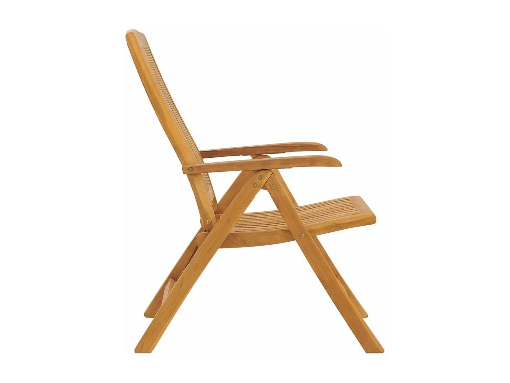 Reclining garden chairs and cushions, set of 6, teak wood IRBT50804