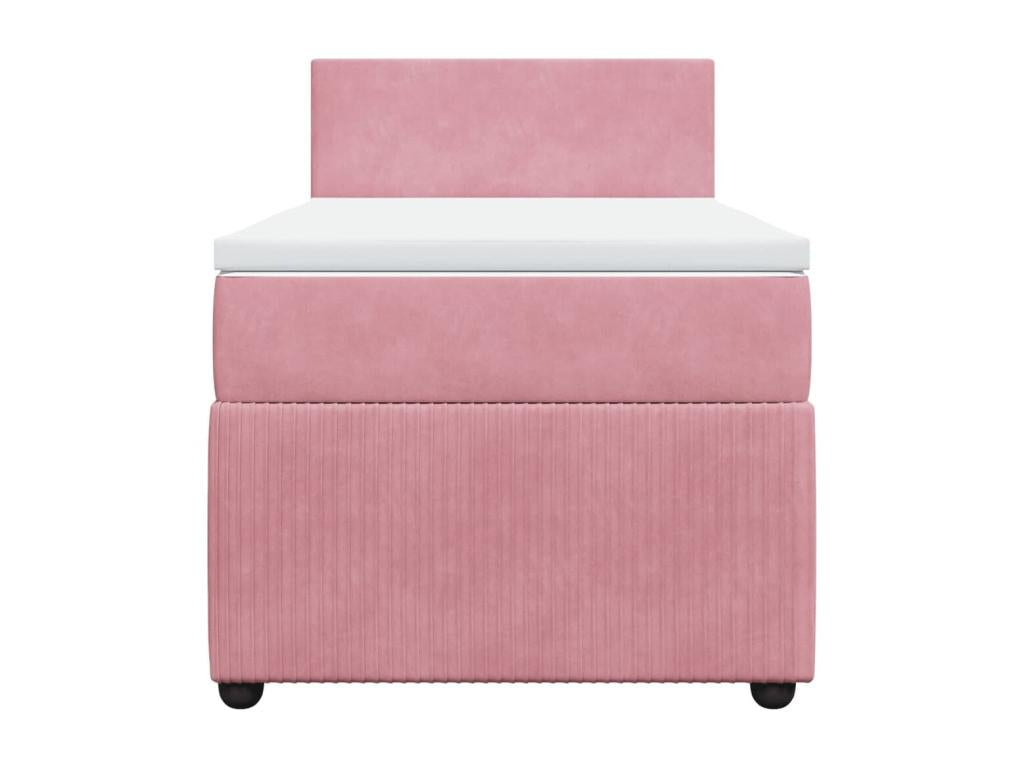 Decohaute bed base with 90x200 cm pink velvet mattress YHYT05135