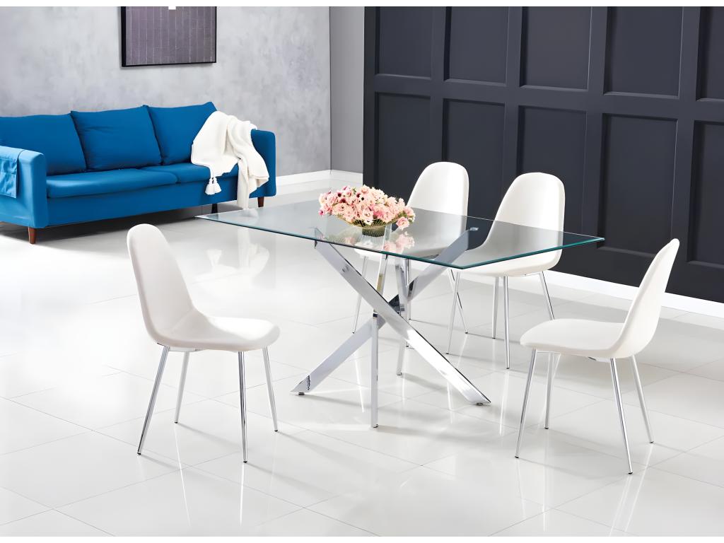 Chezlova transparent dining table 150cm SWMW32249